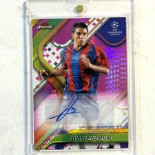 2024-25 Topps Finest JAVIER SAVIOLA Pink Prism Refractor Auto /125 Autograph