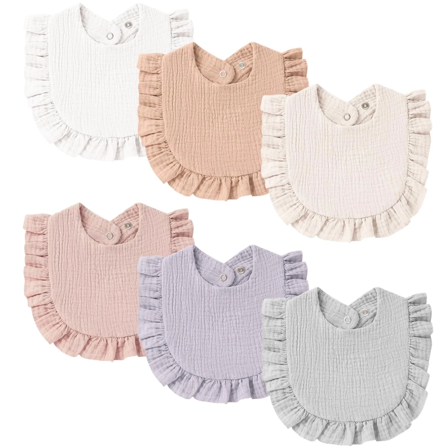 Baby Muslin Bibs Bandana Drool Bibs for Unisex Boys & Girls, Soft and Absorbe...