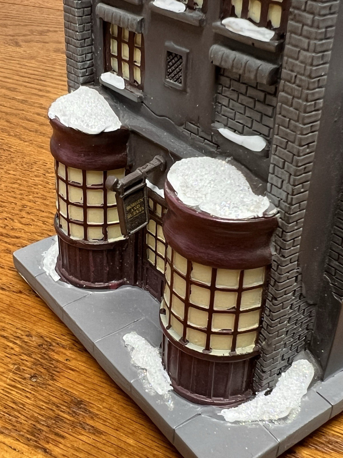 Harry Potter Snowy Village Borgin & Burkes W/ Draco Malfoy Hawthorne Village