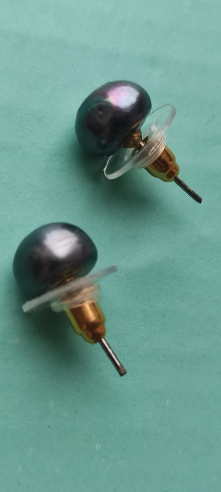 Black pearl stud earrings, of the Tahiti Sea vt435 - Image 4 of 4