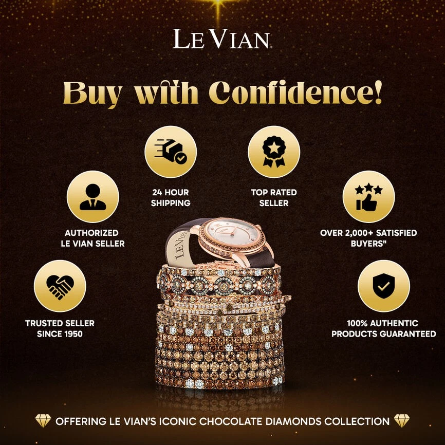 Brazalete Le Vian de oro blanco de 14 quilates para mujer 1,35 quilates diamante chocolate H-I SI3 Foto 2 de 4