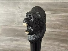 cobra snake wooden walking stick, hand carved cane art wood snake