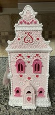 Pink Gingerbread House Valentine's 14" Led Lighted Decor Cupcakes  Cashmere NWT