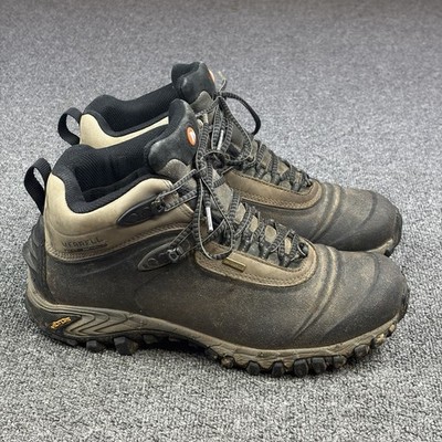 Merrell Opti-Warm 200g Insulated Waterproof Vibram Hiking Boots Mens 10 Brown
