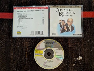Copland & Bernstein   Greatest Hits CD 1990 Classical Pro-Arte Maxipllay Digital