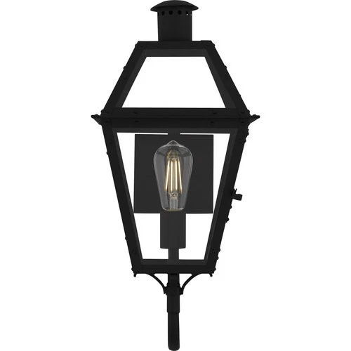 Earth Black  Outdoor Wall Lantern from the Rue De Royal Collection - Picture 3 of 5