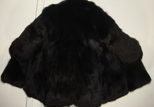 Gorgeous Black Fox Fur Jacket / Coat Size 6-8 FREE SHIPPING Excellent Condition