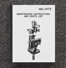 Milling Machine Operator Maint & Parts List Manual Fits Millrite Powermatic