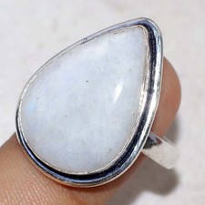 Rainbow Moonstone 925 Silver Plated Ring US 11 Christmas Party Jewelry Trendy JW
