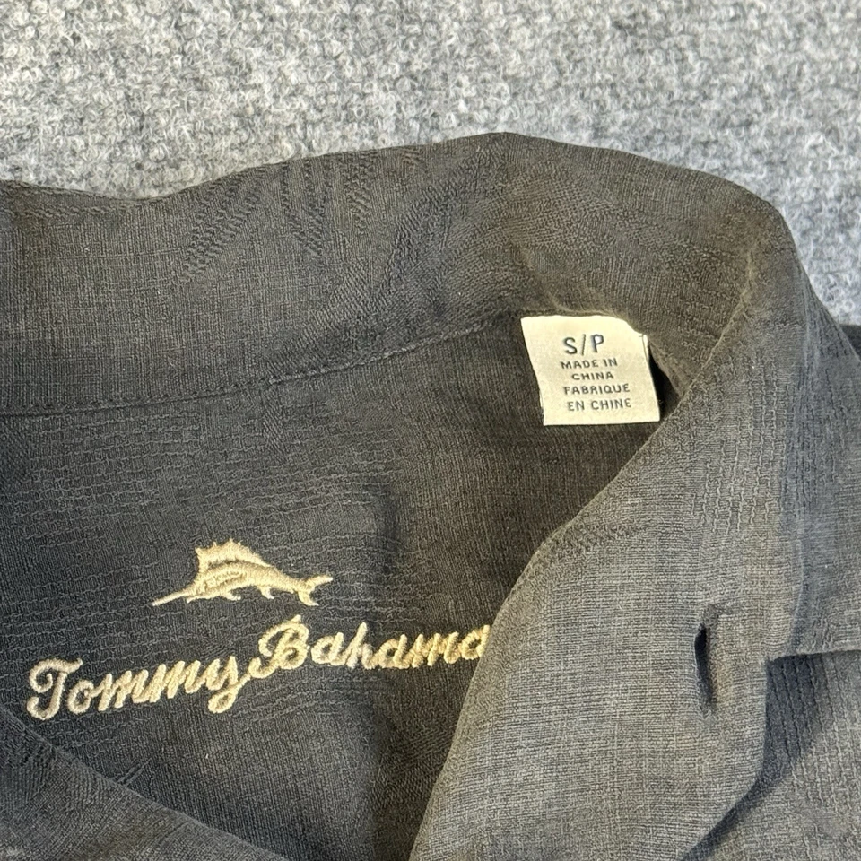 Tommy Bahama Panelback Camisa de Campamento Polo Poker Vegas Bordada Talla S Negra Foto 4 de 4