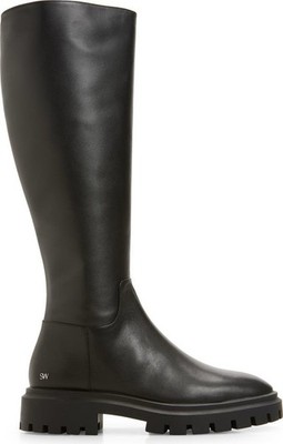Stuart Weitzman Ultra Lug Platform Knee High Boots Black Leather US 7 MSRP $850