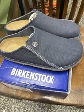 New Birkenstock Zermatt Blue Midnight Canvas Shoes Size 39 Narrow Fit