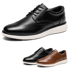 Men's Wingtip Brogue Oxford Shoes Casual Business Dress Sneakers Lightweight