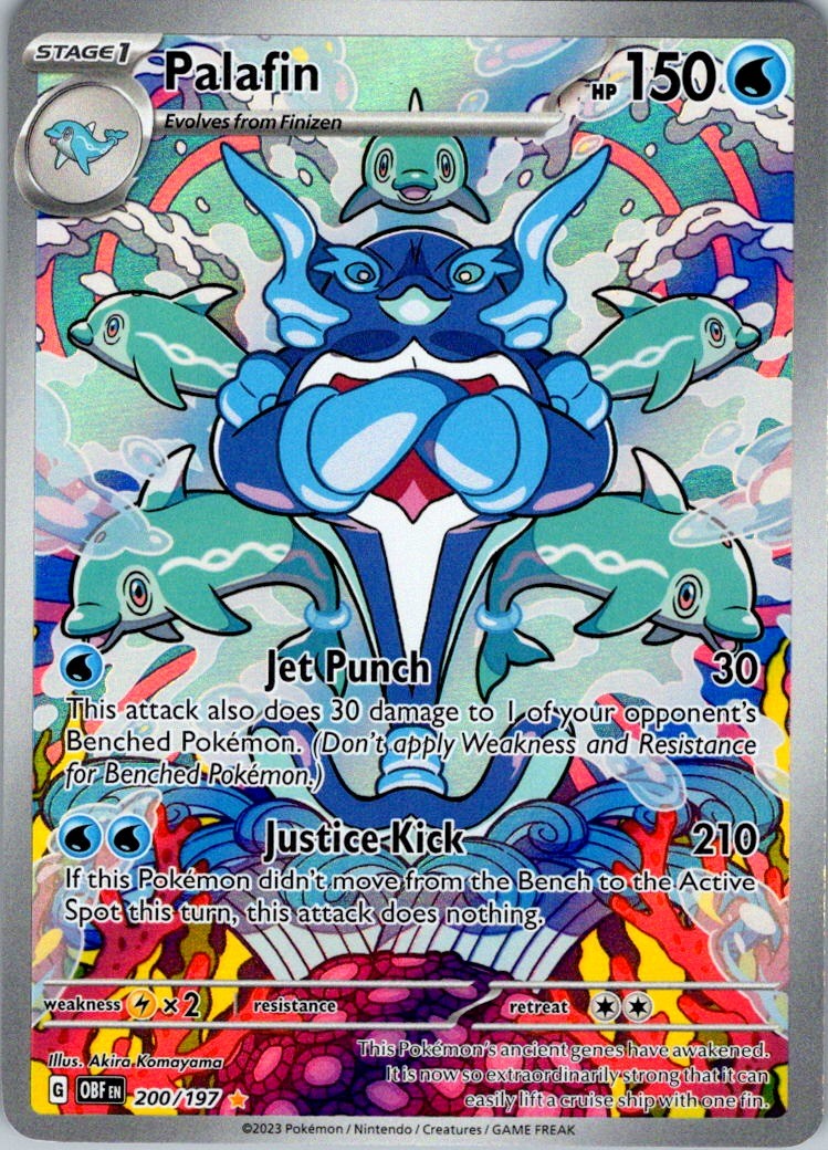 Palafin Illustration Rare SV03: Obsidian Flames 200/197 NM