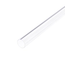 Clear Rigid PVC Pipe 7/16" 11mm ID x 1/2" 12mm x 1.5ft, 0.02" Wall Round Tube