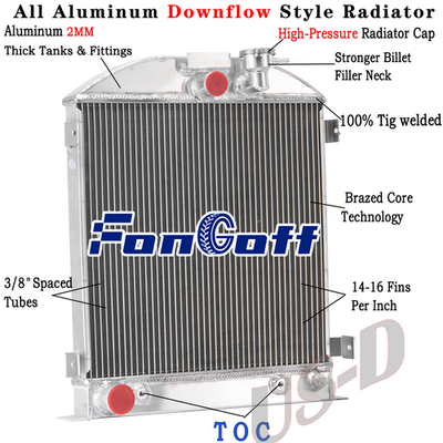 #ad 3 Row Radiator For 1930 32 Ford Model A AA B Sedan Delivery 3.3L l4 Gas AT $139.00