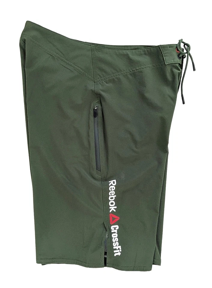 Reebok Crossfit SM 30 X 10 Green Shorts Lightweight Gym Training 4 Way Stretch - Image 4 of 4