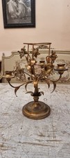 Very Rare Antique church Altar candelabra with space in the centre For Vase