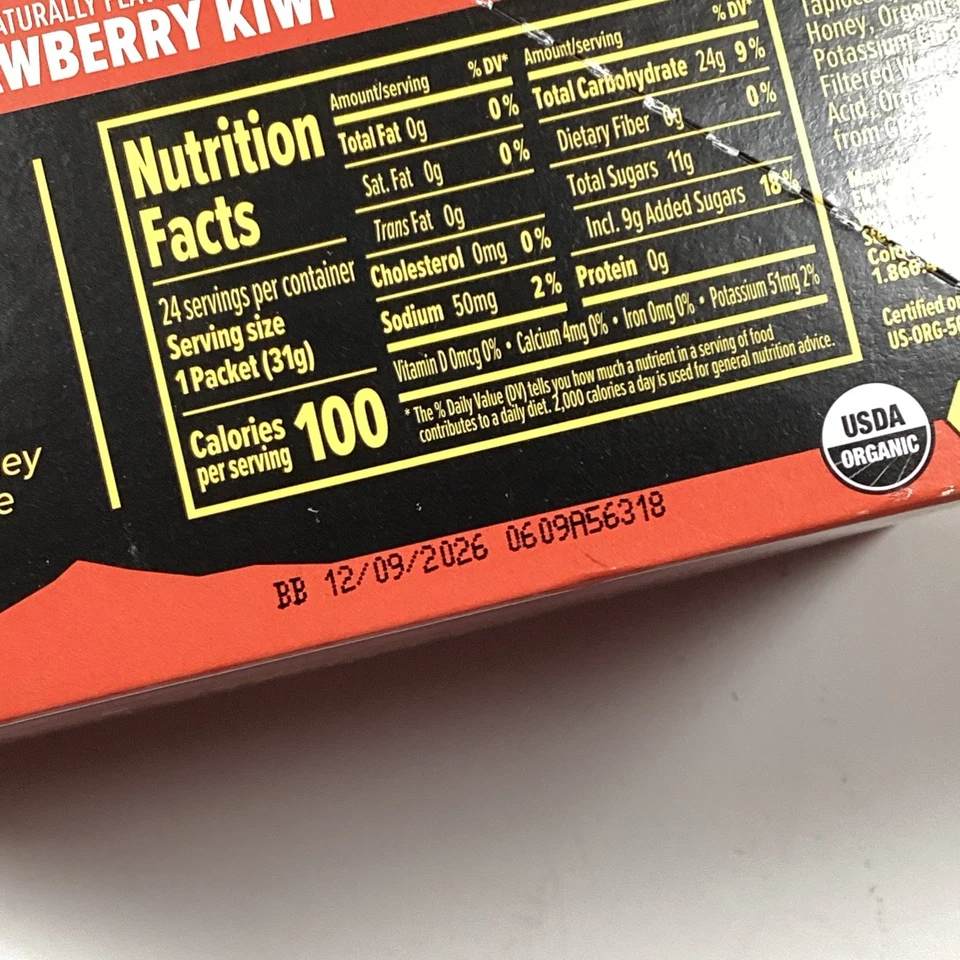 Gel energético, kiwi de fresa, 48 paquetes, 1,1 oz (31 g) cada uno Foto 2 de 2