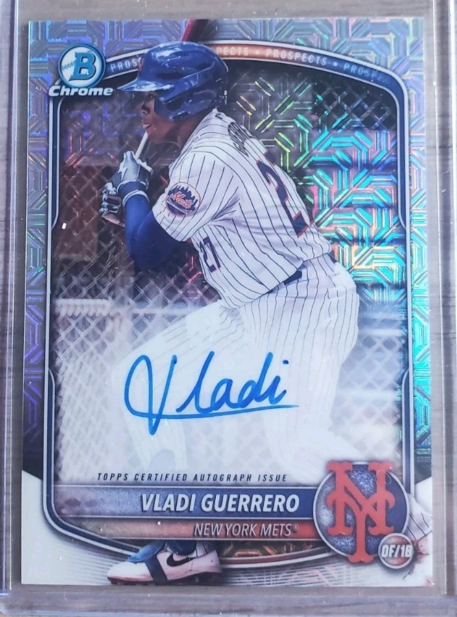 Topps 2025 Bowman Vladi Guerrero New York Mets Chrome Mojo Autograph