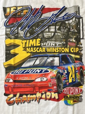 Vintage 90s NASCAR Champion Jeff Gordon Two Sided T Shirt Winston Cup Siz L 1998