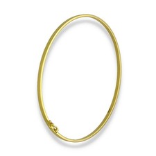 9ct Yellow Gold Plain Bangle - 17.5cm - 1.5g