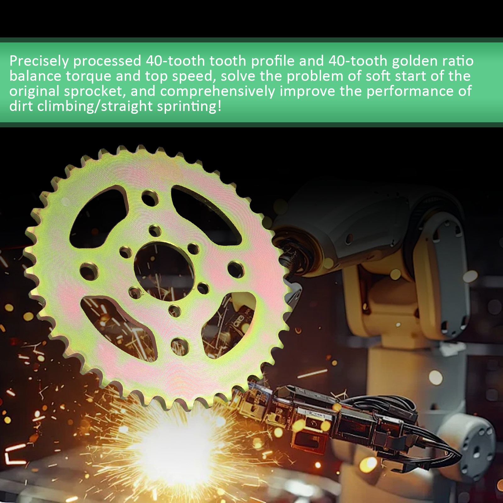 JMCHstore 40T High Speed Rear Chain 6 Hole Sprocket # 40 41 420 for Coleman CT10