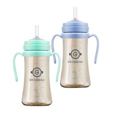 GROSMIMI Spill Proof Magic Sippy Cup with Straw with Handle for Baby and Todd...