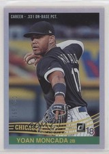 2018 Donruss Retro 1984 Variations Stat Line Career Yoan Moncada (Throwing) y0i