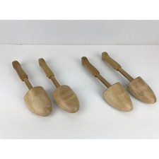 Lot of 2 Pair VTG Antique Cedar Wood Shoe Trees Shapers Rochester Shoe Co.