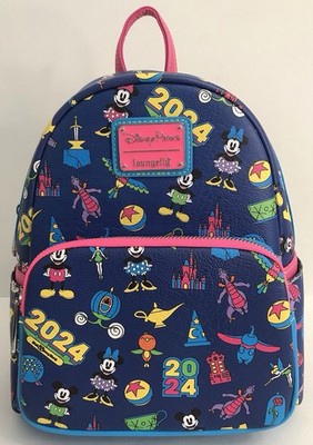 Disney Parks 2024 Mickey Minnie Figment Loungefly Mini Backpack NEW With Tags