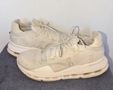 On Cloudnova 2 Triple White Mens Size 10 Sneakers Lace Up Running Comfort