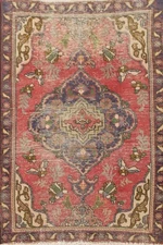 Vintage Distressed Wool Traditional Hand-knotted Rug Foyer Accent Carpet 3x5