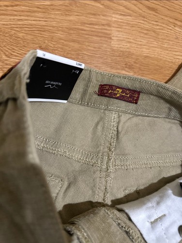 NWT 7 for All Mankind Tan Khaki Slimmy Corduroy Pants Boys Size 14! - Picture 6 of 6