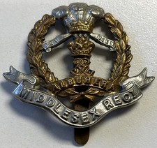 British Military Issue The Middlesex Regiment Cap Badge