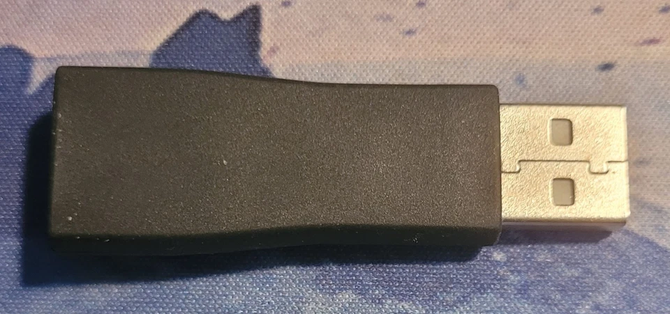 USB Type A Female to Male Extension Connector Adapter Black - Image 2 of 3