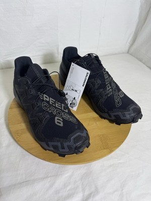 Salomon Speedcross 6 Trail Running Shoes Men s 10.5 Black Black Phantom New