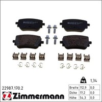 Zimmermann 22987.170.2 Bremsbelagsatz FüR Mercedes Benz A Klasse CLA B GLA GLB