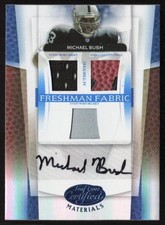 2007 Leaf Certified Rookie Patch Auto Blue /50 Michael Bush #203 Raiders