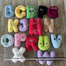 Costway Alphabet Letter Plush Pillow Lot of 17 ABC Stuffed Toys 7&rdquo; Educational