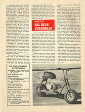 Vintage 1964 Flexo Big Bear Scrambler Mini-Bike Test
