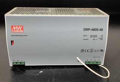 Mean Well DRP-480S-48 Switching Regulator 100-120VAC 200-240VAC 10A