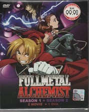 DVD Fullmetal Alchemist Brotherhood Season 1+2 Vol.1-115 End +2Movie+OVA