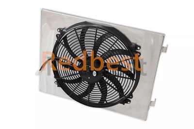 CC5057 For 1955 1956 Chevy Bel-Air Nomad V8 Engines Aluminum Radiator Shroud+Fan