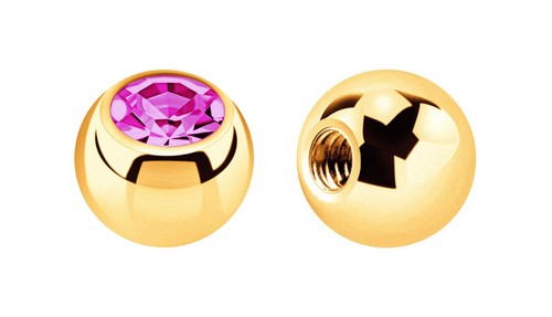 Set 2 Piercing Gioielli Vite Palle Placcato Oro IN 1,6x5mm con Zirconia Crystal - Foto 30 di 36