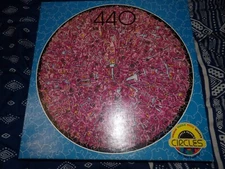 FX Schmid 440 Piece Magenta Sphere Circle Jigsaw Puzzle 1994 David Anson Russo