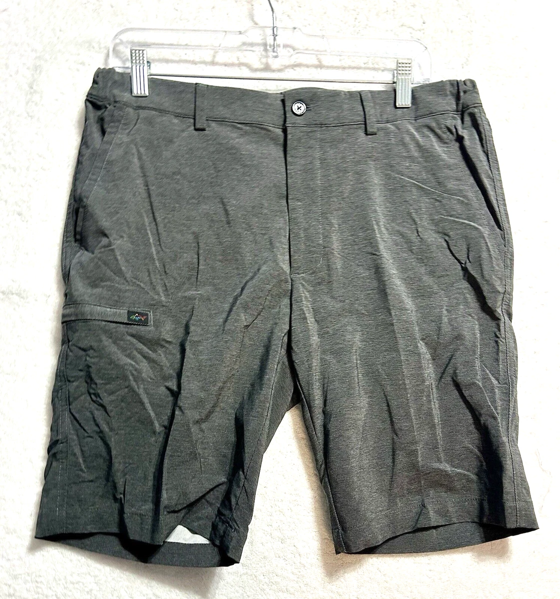 Short Greg Norman Homme Taille 32 – Gris Stretch – Plat Devant – Léger – Occasion