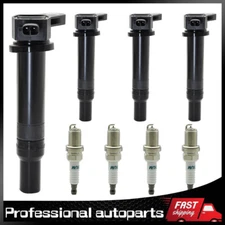 4Pack Ignition Coil & Iridium Spark Plugs For 2006-2011 Hyundai Accent Kia Rio5