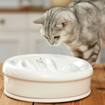 Aqua Feline Premium Keramik Katzenbrunnen Trinkbrunnen Wasserspender 2,0L 12V