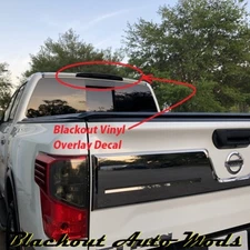 3rd Brake Reverse Light Blackout For 2016-2021 Nissan Titan Smoked Vinyl Overlay
